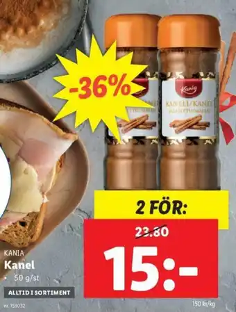 Lidl Kania Kanel 50 g/st erbjuda