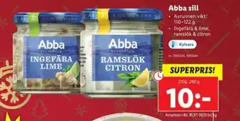 Lidl Abba sill 210-240g erbjuda