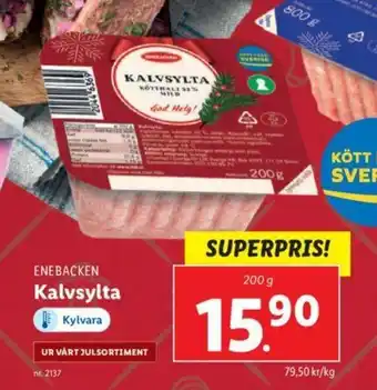 Lidl Enebacken Kalvsylta 200g erbjuda