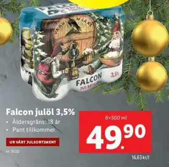 Falcon julöl 3,5% 6x500 ml