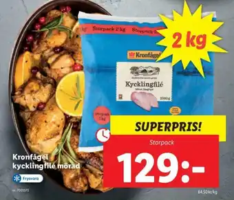 Lidl Kronfågel Kycklingfilé mörad 2kg erbjuda