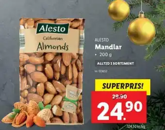 Lidl Alesto Mandlar 200g erbjuda