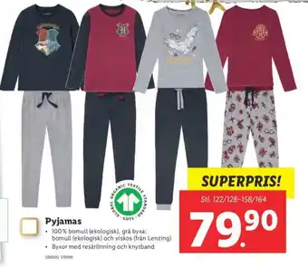 Lidl Pyjamas Stl. 122/128-158/164 erbjuda
