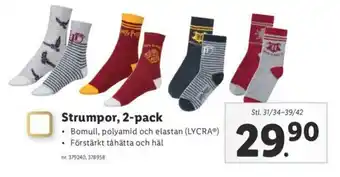 Lidl Strumpor, 2-pack Stl. 31/34-39/42 erbjuda
