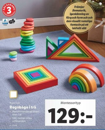 Lidl Playtive Regnbåge i trä erbjuda