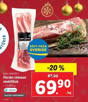 Lidl Svea Lantkött Färskt rimmat stekfläsk 850g erbjuda