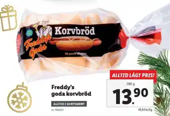 Lidl Freddy's goda korvbröd 280g erbjuda