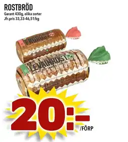 Nelins GARANT Rostbröd erbjuda