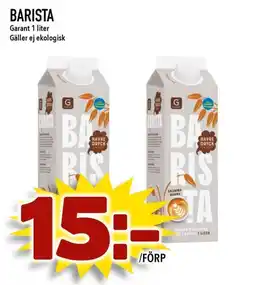 Nelins GARANT Barista erbjuda