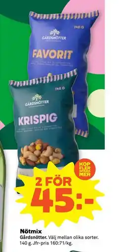 Stora Coop Nötmix, SEK 45 erbjuda