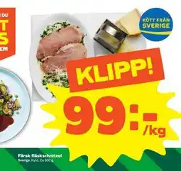 Stora Coop Färsk fläskschnitzel, SEK 99 erbjuda