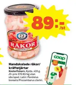 Stora Coop Handskalade räkor/ kräftstjärtar, SEK 89 erbjuda