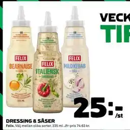 Coop DRESSING & SÅSER, SEK 25 erbjuda