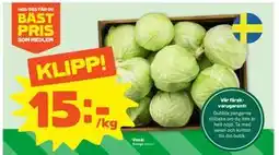 Stora Coop Vitkål, SEK 15 erbjuda