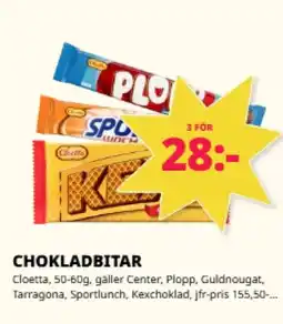 Tempo Cloetta Chokladbitar erbjuda