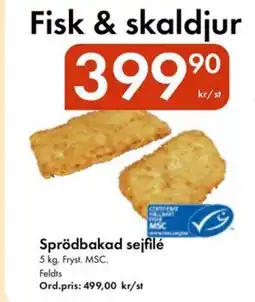 Snabbgross Sprödbakad sejfilé erbjuda