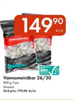 Snabbgross Vannameiräkor 26/30 erbjuda