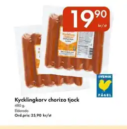 Snabbgross Eldorado Kycklingkorv chorizo tjock erbjuda