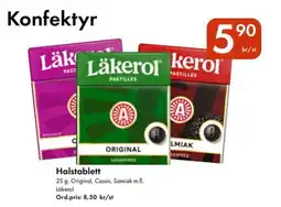 Snabbgross Läkerol Halstablett erbjuda
