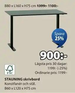 JYSK STAUNING skrivbord erbjuda