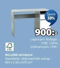 JYSK BILLUND skrivbord, SEK 900 erbjuda
