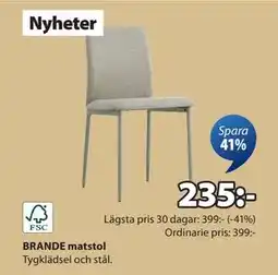 JYSK BRANDE matstol, SEK 235 erbjuda