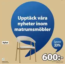 JYSK EJSING matstol, SEK 600 erbjuda