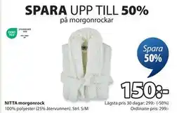JYSK NITTA morgonrock, SEK 150 erbjuda