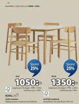 JYSK ALSTED matbord erbjuda