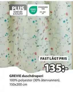 JYSK GREVIE duschdraperi, SEK 135 erbjuda
