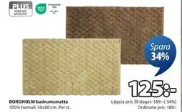 JYSK BORGHOLM badrumsmatta, SEK 125 erbjuda