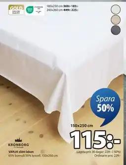 JYSK VANJA slätt lakan erbjuda