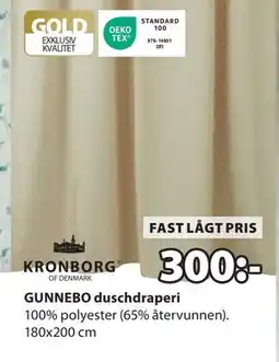 JYSK GUNNEBO duschdraperi, SEK 300 erbjuda
