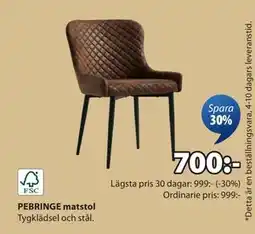 JYSK PEBRINGE matstol, SEK 700 erbjuda