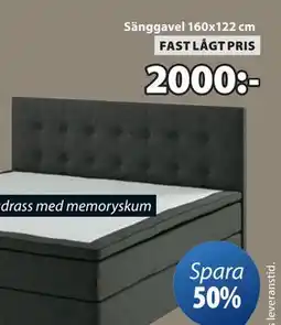 JYSK Sänggavel 160x122 cm, SEK 2000 erbjuda