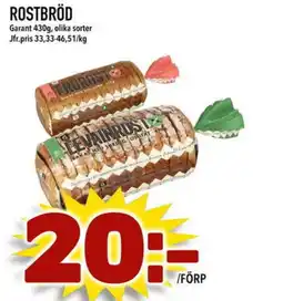 Din Mat GARANT Rostbröd erbjuda