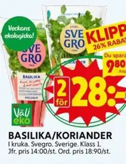 Ica Hajen Lagpris Basilika/koriander erbjuda