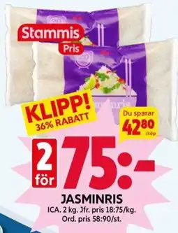 Ica Hajen Lagpris ICA Jasminris erbjuda