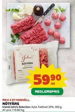 Coop Nötfärs erbjuda