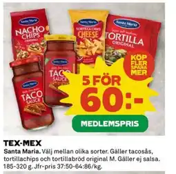 Coop SANTA MARIA Tex-mex erbjuda