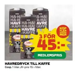 Coop COOP Havredryck till kaffe erbjuda