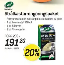 thansen Strålkastarrengöringspaket, SEK 191.2 erbjuda