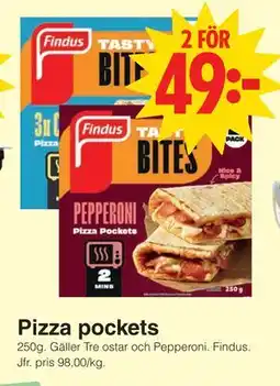 Matöppet Pizza pockets, SEK 49 erbjuda