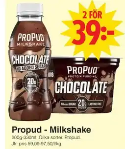 Matöppet Propud - Milkshake, SEK 39 erbjuda