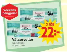 Matöppet Våtservetter, SEK 22 erbjuda