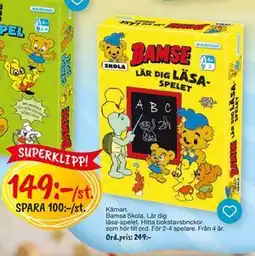 Leklust Kärnan. Bamse Skola, SEK 149 erbjuda