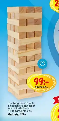 Leklust Tumbling tower, SEK 99 erbjuda