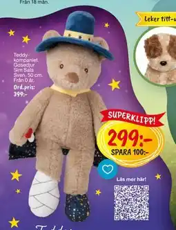 Leklust Teddykompaniet, SEK 299 erbjuda