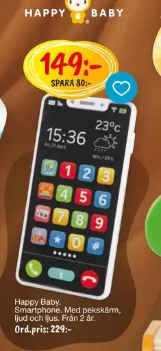 Leklust Happy Baby Smartphone, SEK 149 erbjuda