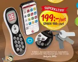 Leklust B BEEZ Set med fjärrkontroll, mobiltelefon och bilnycklar, SEK 199 erbjuda